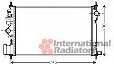 VAN WEZEL 37002469 -  Радиатор, охлаждение двигателя